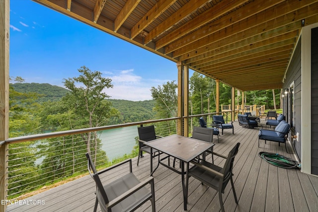 view of wooden terrace