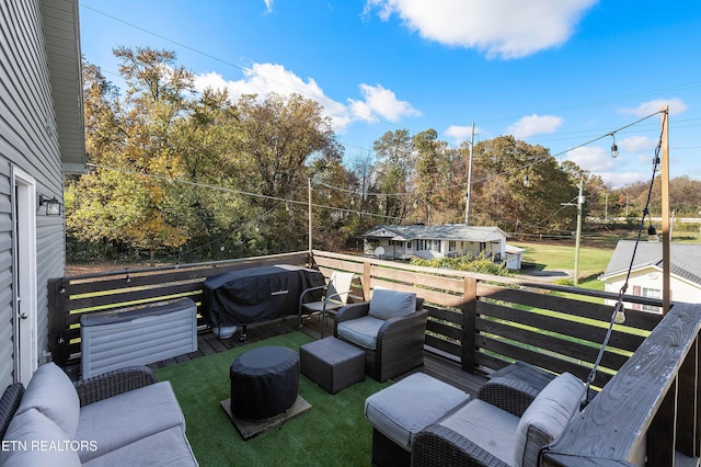 view of patio with grilling area