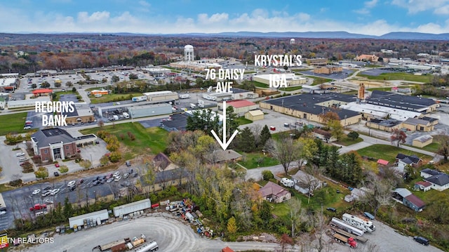 bird's eye view featuring a mountain view