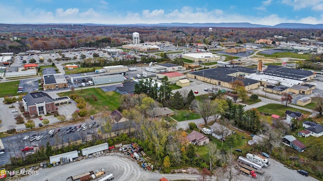 bird's eye view with a mountain view