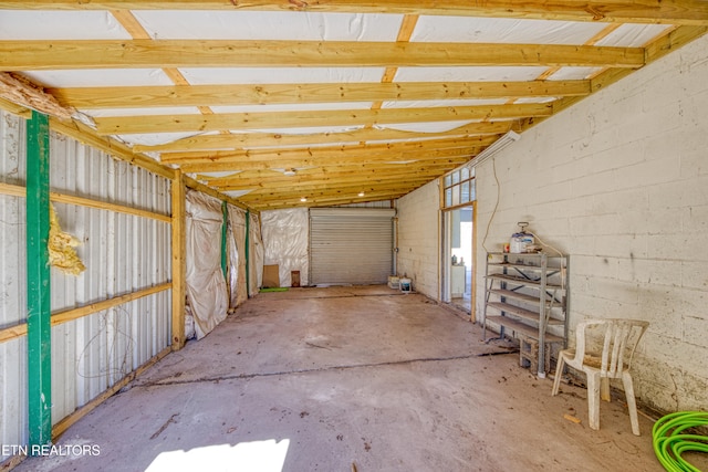 view of storage area