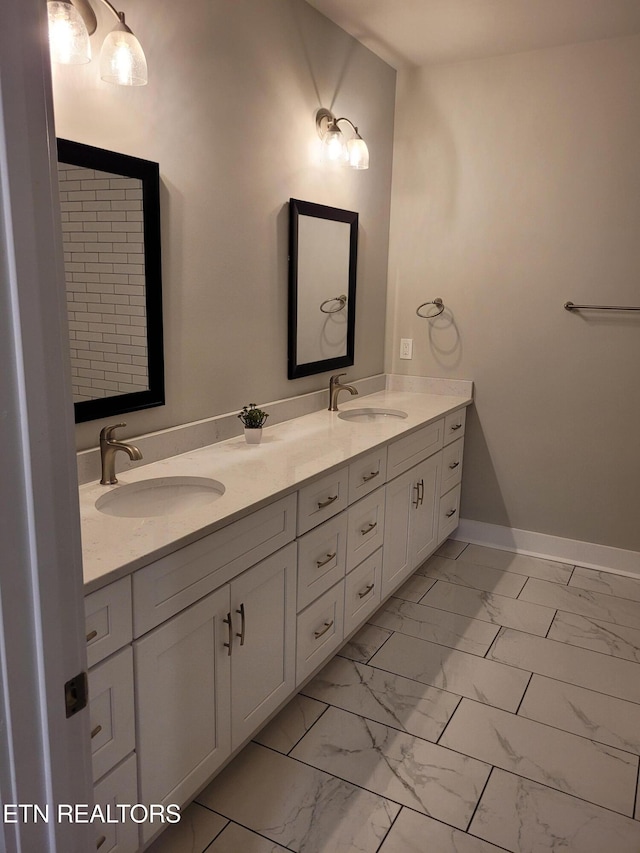 bathroom featuring vanity