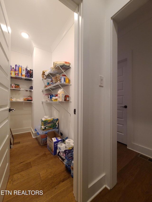 pantry featuring visible vents