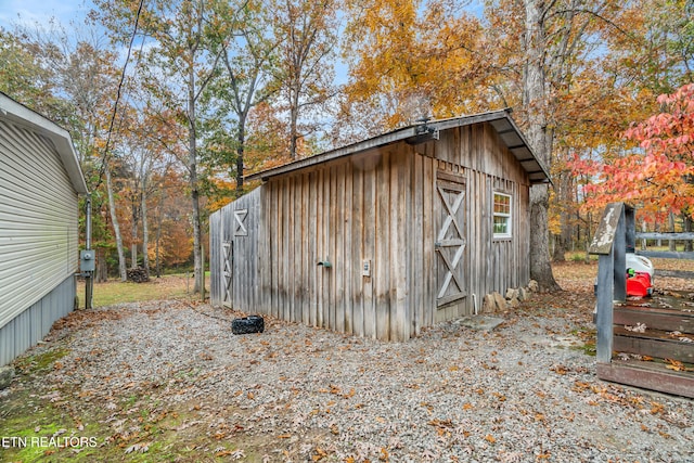 view of outdoor structure