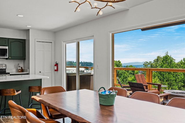 view of dining space