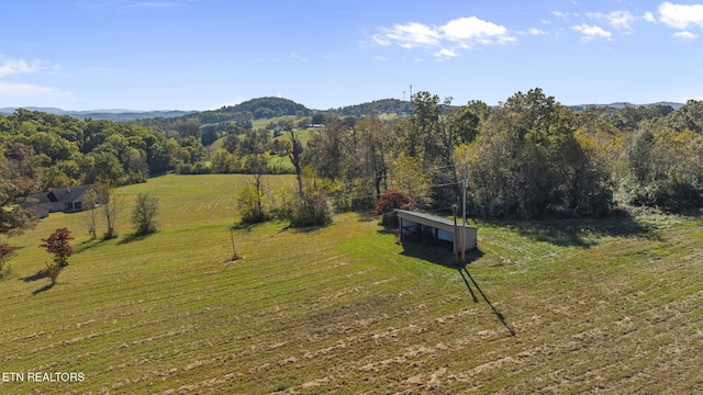 drone / aerial view featuring a rural view