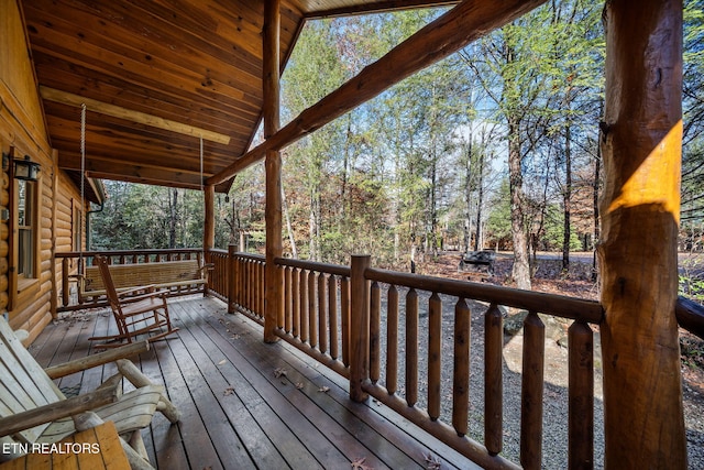 view of wooden terrace