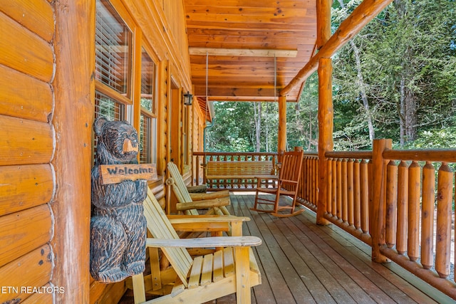 view of wooden terrace