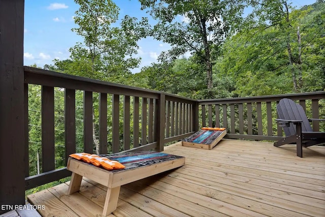 view of wooden deck