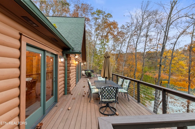 view of wooden terrace