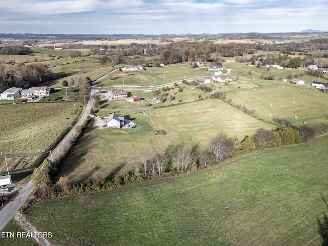 bird's eye view with a rural view