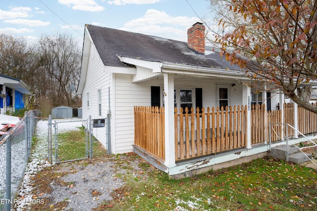 exterior space featuring a porch