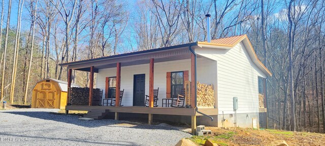 1312 Sweetwater Rd, Newport, TN 37821 - view of front of home with a porch and metal roof