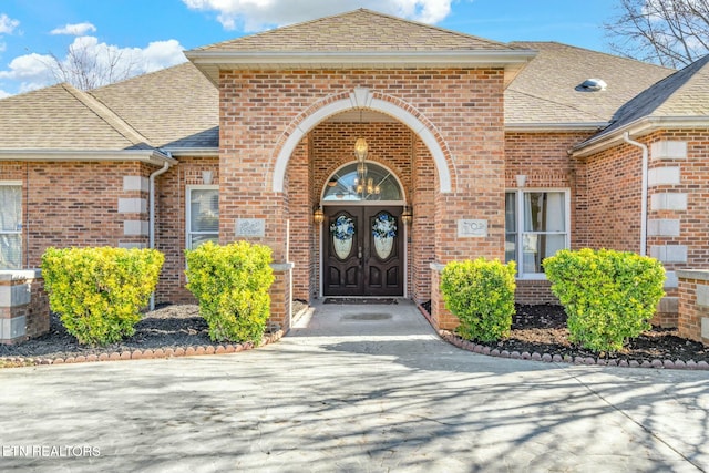 doorway to property with french doors