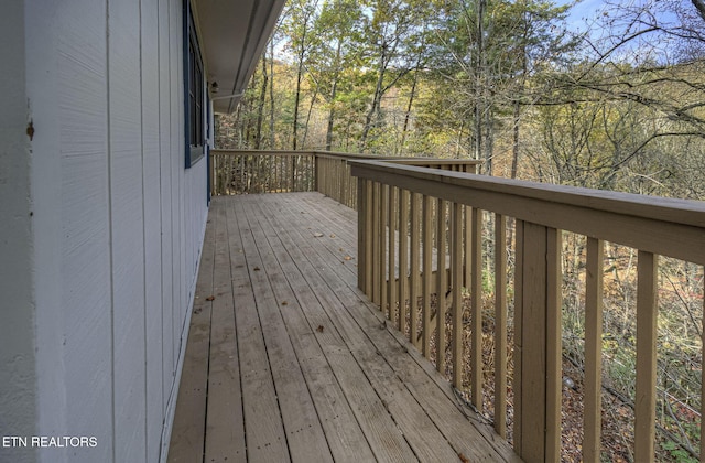 view of wooden deck