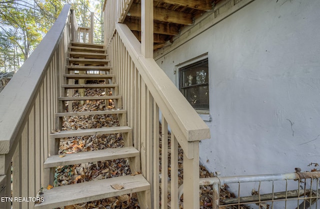 view of stairway