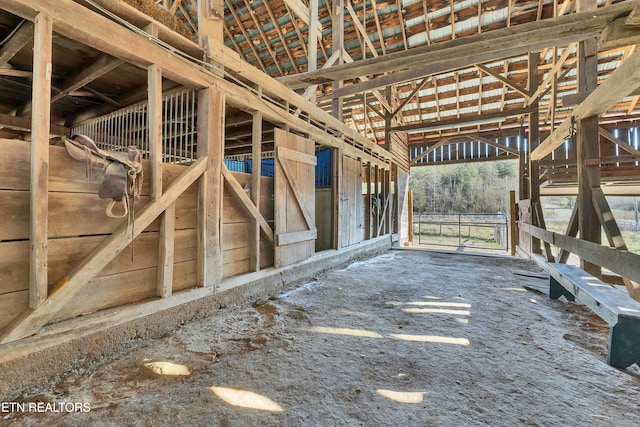 view of horse barn