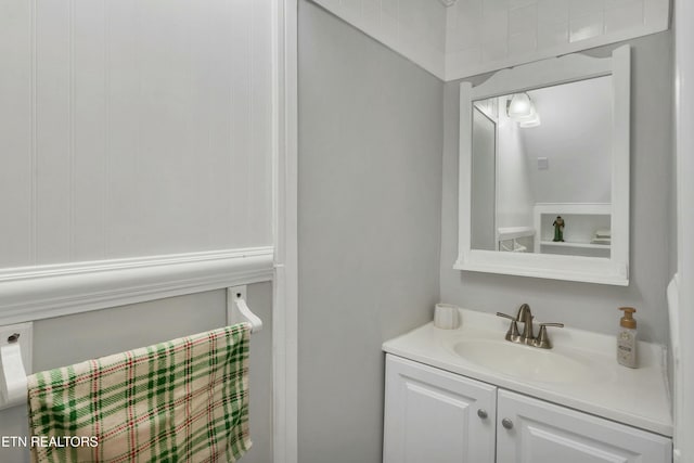 bathroom featuring vanity