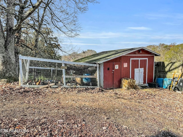 view of outdoor structure