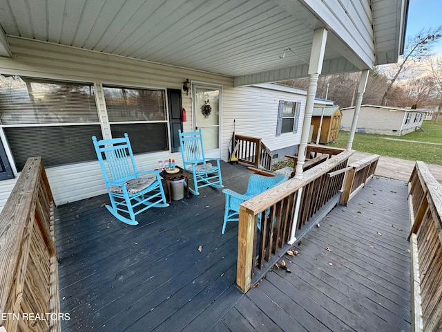 view of wooden deck