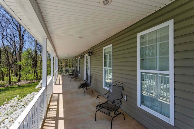 view of patio / terrace with a porch