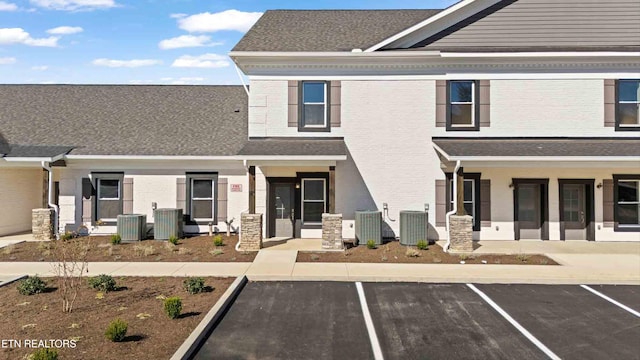 view of front of property with central AC unit