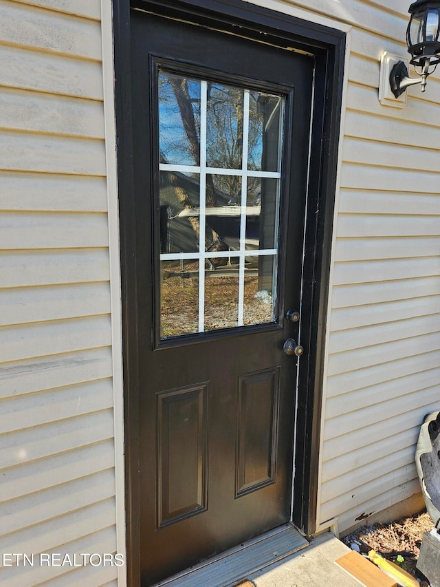 view of doorway to property