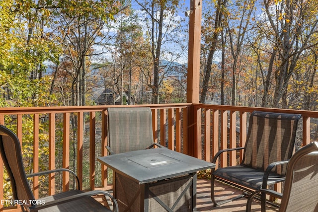 view of wooden deck