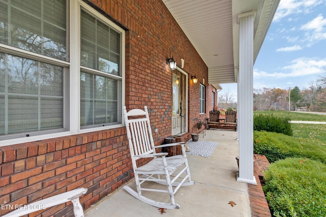 view of patio / terrace featuring a porch