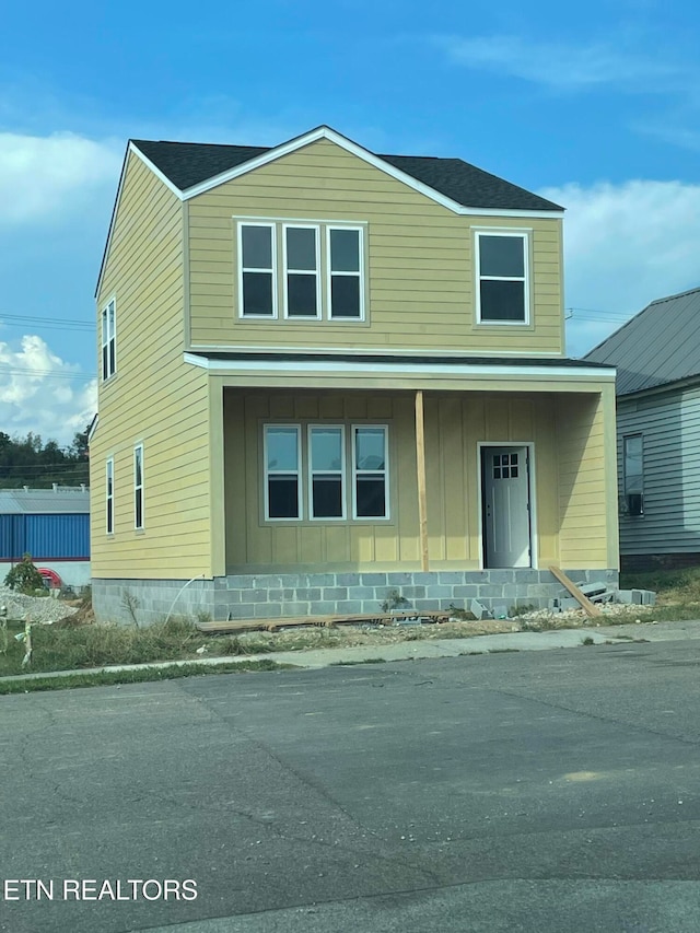 view of front of home with a porch