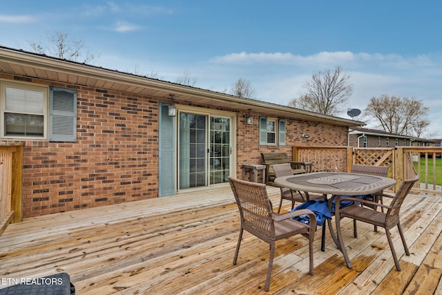 view of wooden deck