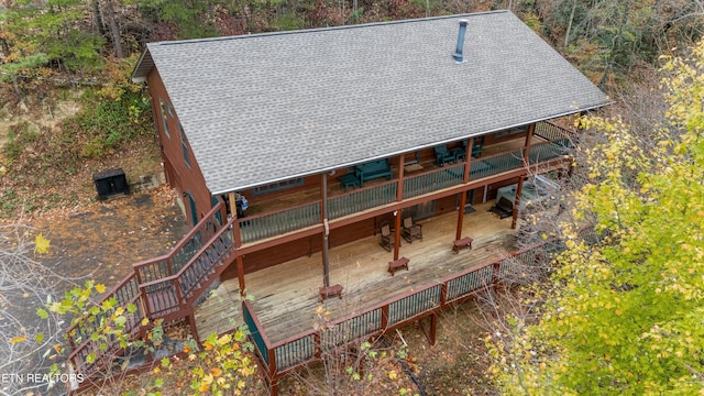 exterior space featuring a deck