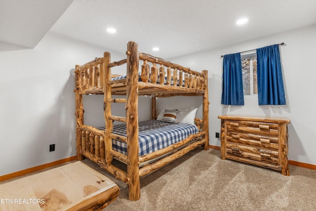 view of carpeted bedroom