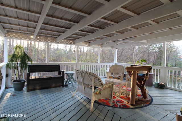 view of wooden terrace