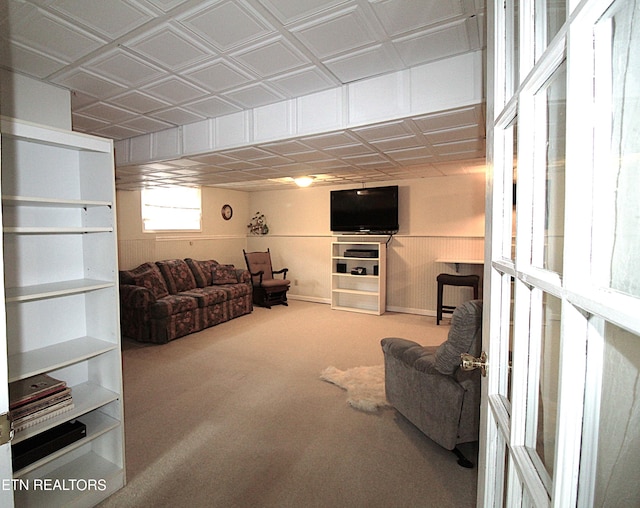 view of carpeted living room