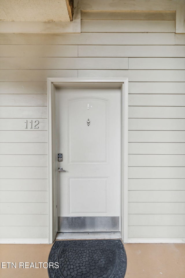 view of doorway to property