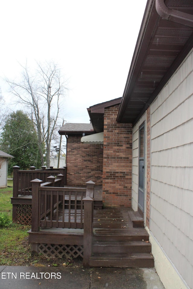 view of wooden deck