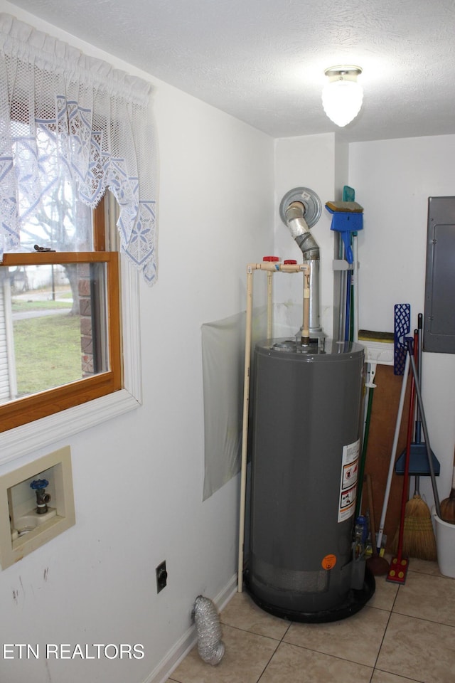 utilities with electric panel and water heater