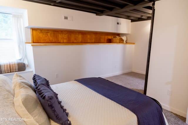 view of carpeted bedroom