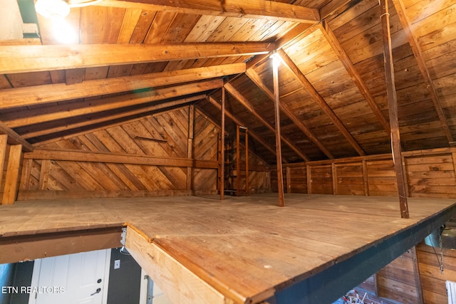 view of attic