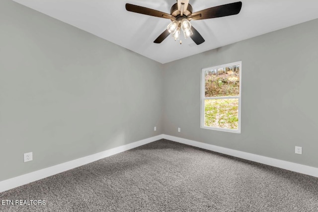 250 Clear Creek Rd, Kodak, TN 37764 - carpeted empty room featuring baseboards and ceiling fan