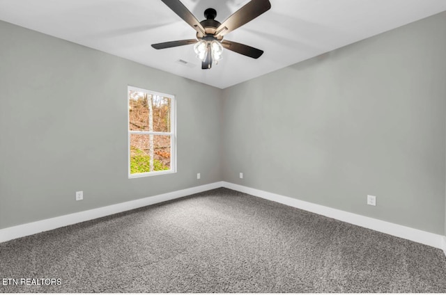 250 Clear Creek Rd, Kodak, TN 37764 - carpeted empty room with baseboards and a ceiling fan