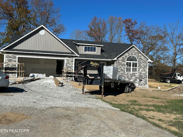 view of front of home featuring a garage