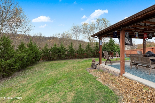 view of yard featuring a patio area