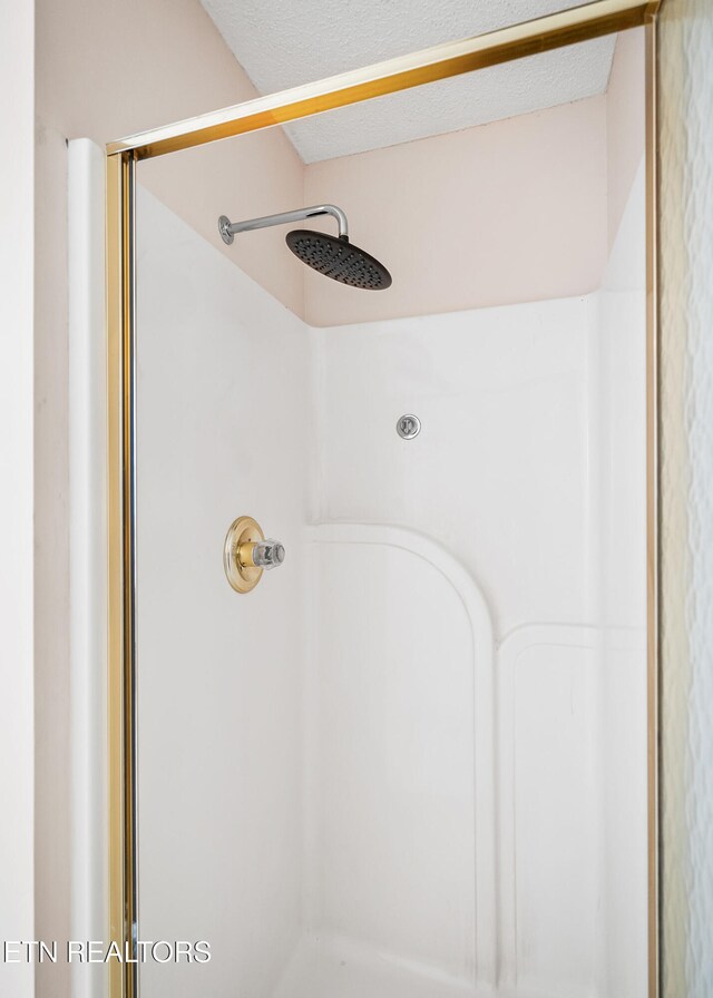 interior details featuring a shower