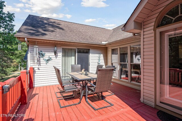 view of wooden deck