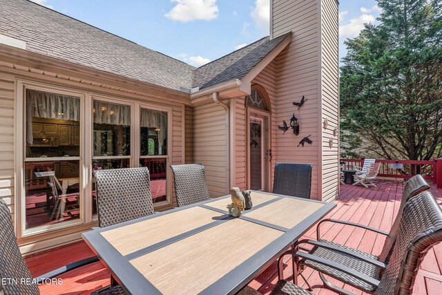 view of wooden deck