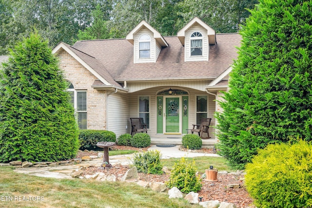 view of front facade with covered porch