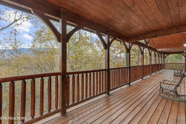 view of wooden deck