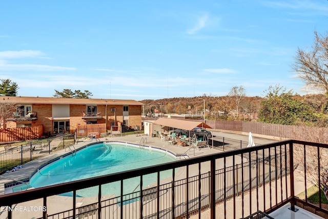 view of pool with a patio